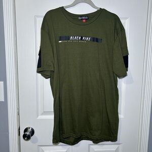 Black Pike Shirt Men's 2XL Green Mountain Bear Graphic Crew Tee Outdoor Hiking